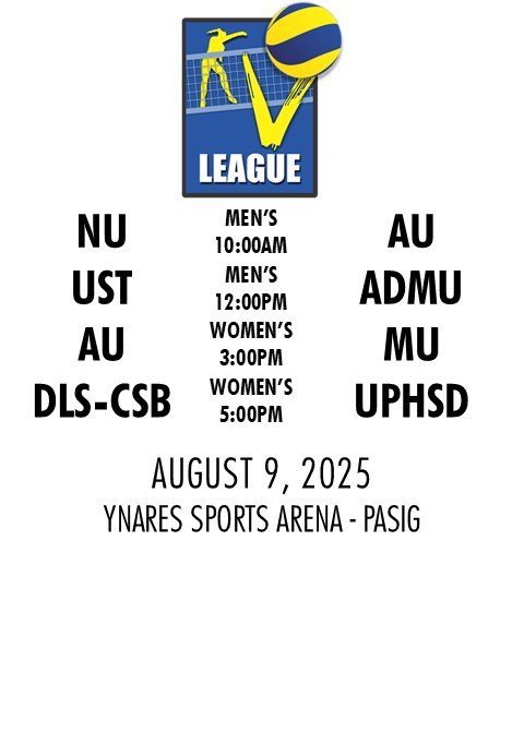 NATIONAL UNIVERSITY vs ARELLANO UNIVERSITY | UNIVERSITY OF SANTO TOMAS vs ATENEO DE MANILA UNIVERSITY | ARELLANO UNIVERSITY vs MAPUA UNIVERSITY | DE LA SALLE-COLLEGE OF SAINT BENILDE vs UNIVERSITY OF PERPETUAL HELP SYSTEM DALTA