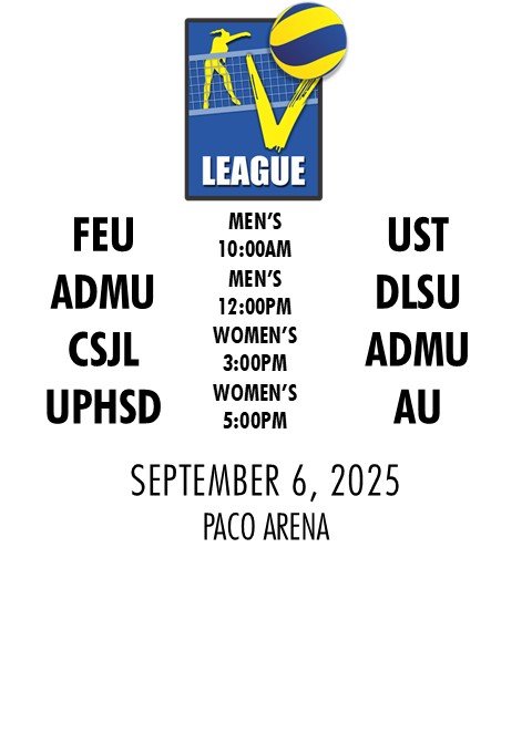 FAR EASTERN UNIVERSITY vs UNIVERSITY OF SANTO TOMAS | ATENEO DE MANILA UNIVERSITY vs DE LA SALLE UNIVERSITY | COLEGIO DE SAN JUAN DE LETRAN vs ATENEO DE MANILA UNIVERSITY | UNIVERSITY OF PERPETUAL HELP SYSTEM DALTA vs ARELLANO UNIVERSITY