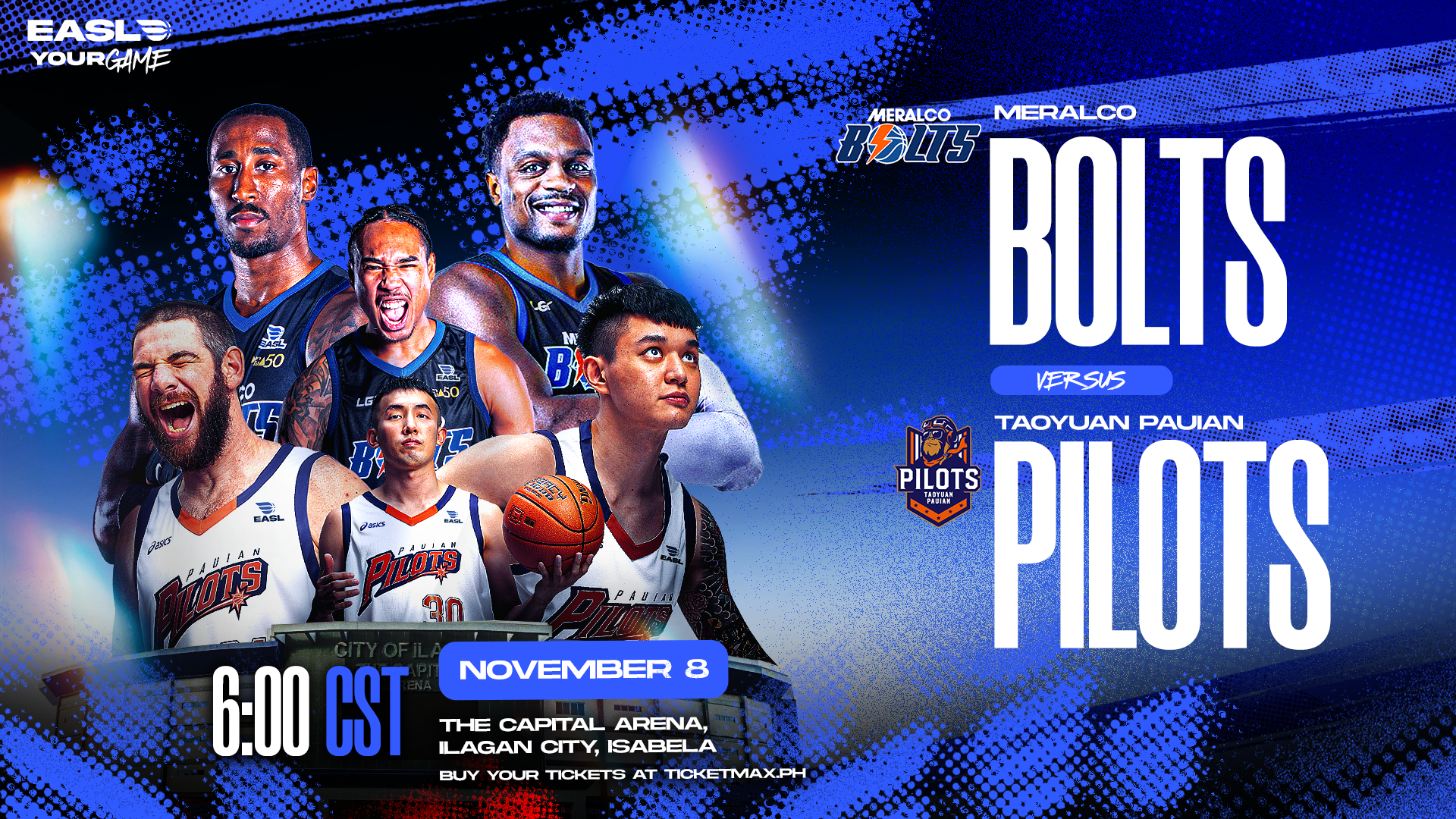 EASL MANILA 2025: MERALCO BOLTS VS TAOYUAN PAUIAN PILOTS