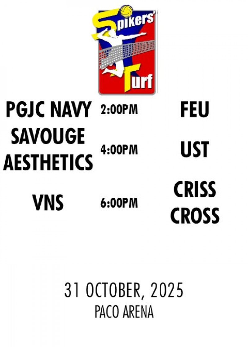 PGJC NAVY SEA LIONS vs FEU TAMARAWS | SAVOUGE AESTHETICS SPIN DOCTORS vs UST GOLDEN SPIKERS | VNS GRIFFINS vs CRISS CROSS KING CRUNCHERS