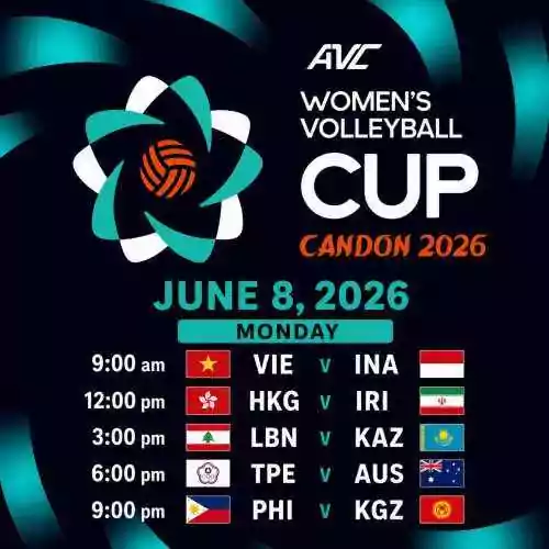 AVC WOMEN'S CUP 2026: VIE v INA, HKG v IRI, LBN v KAZ, TPE v AUS and PHI v KGZ