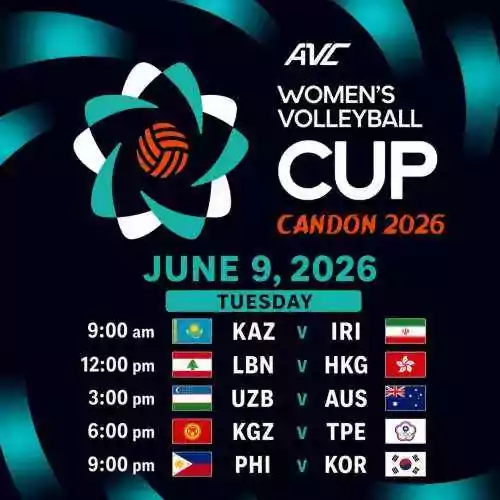 AVC WOMEN'S CUP 2026: KAZ v IRI, LBN v HKG, UZB v AUS, KGZ v TPE and PHI v KOR