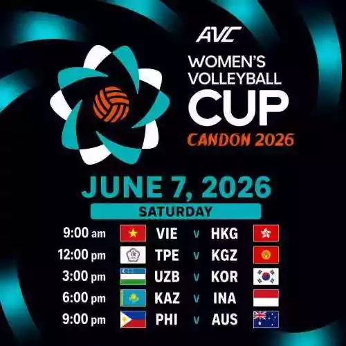 AVC WOMEN'S CUP 2026: VIE v HKG, TPE V KGZ, UZB v KOR, KAZ v INA and PHI v AUS