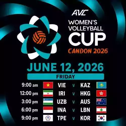 AVC WOMEN'S CUP 2026: VIE v KAZ, IRI v HKG, UZB v AUS, INA v LBN and TPE v KOR
