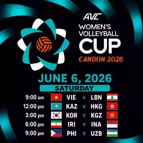 AVC WOMEN'S CUP 2026: VIE v LBN, KAZ v HKG, KOR v KGZ, IRI v INA and PHI v UZB