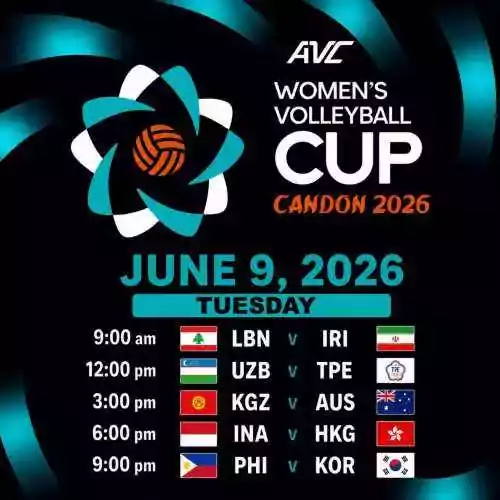AVC WOMEN'S CUP 2026: LBN v IRI, UZB v TPE, KGZ v AUS, INA v HKG and PHI v KOR