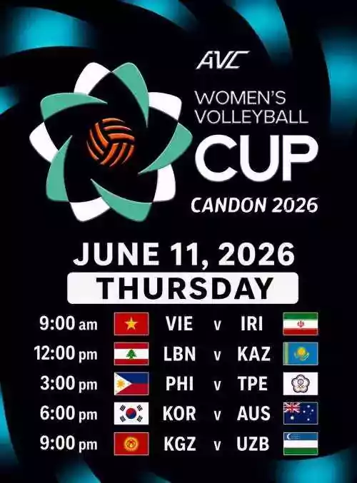 AVC WOMEN'S CUP 2026: VIE v IRI, LBN v KAZ, PHI v TPE, KOR v AUS and KGZ v UZB