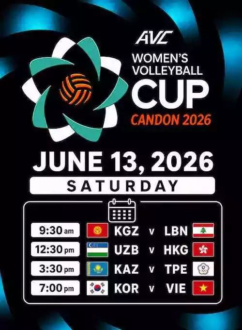 AVC WOMEN'S CUP 2026: KGZ v LBN, UZB v HKG, KAZ v TPE and KOR v VIE