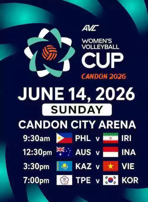 AVC WOMEN'S CUP 2026 FINALS: PHL v IRI, AUS v INA, KAZ v VIE and TPE v KOR
