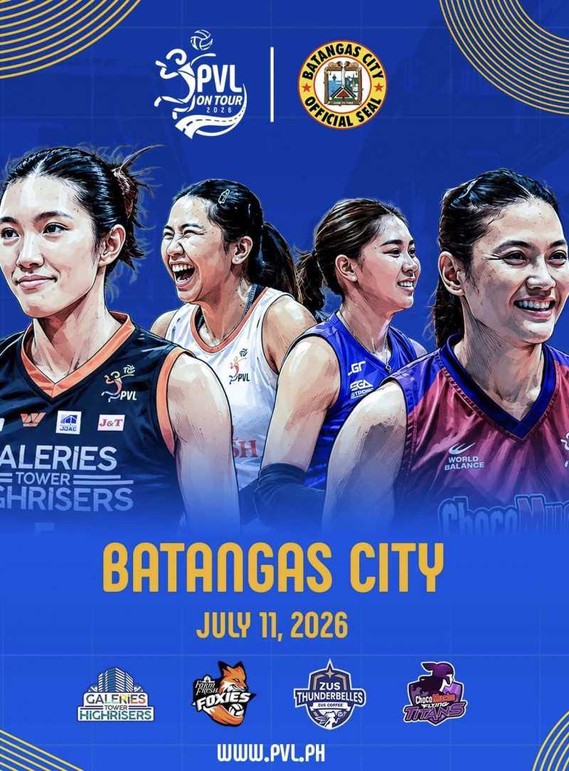 PVL ON TOUR 2026 IN BATANGAS CITY: GALERIES v FARM FRESH and CHOCO MUCHO v ZUS COFFEE