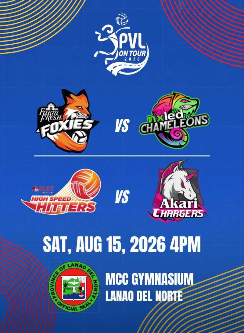 PVL ON TOUR 2026 IN LANAO DEL NORTE: FARM FRESH vs NXLED and PLDT vs AKARI