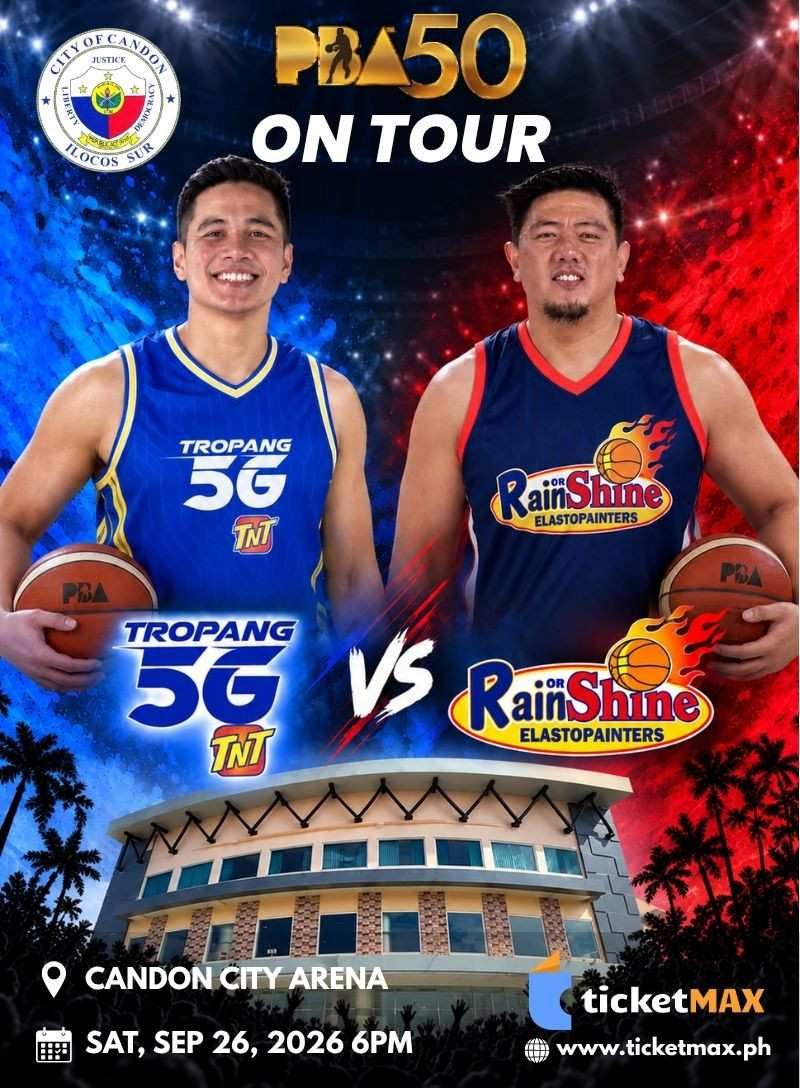 TNT TROPANG 5G vs RAIN OR SHINE ELASTOPAINTERS - PBA50 ON TOUR 2026