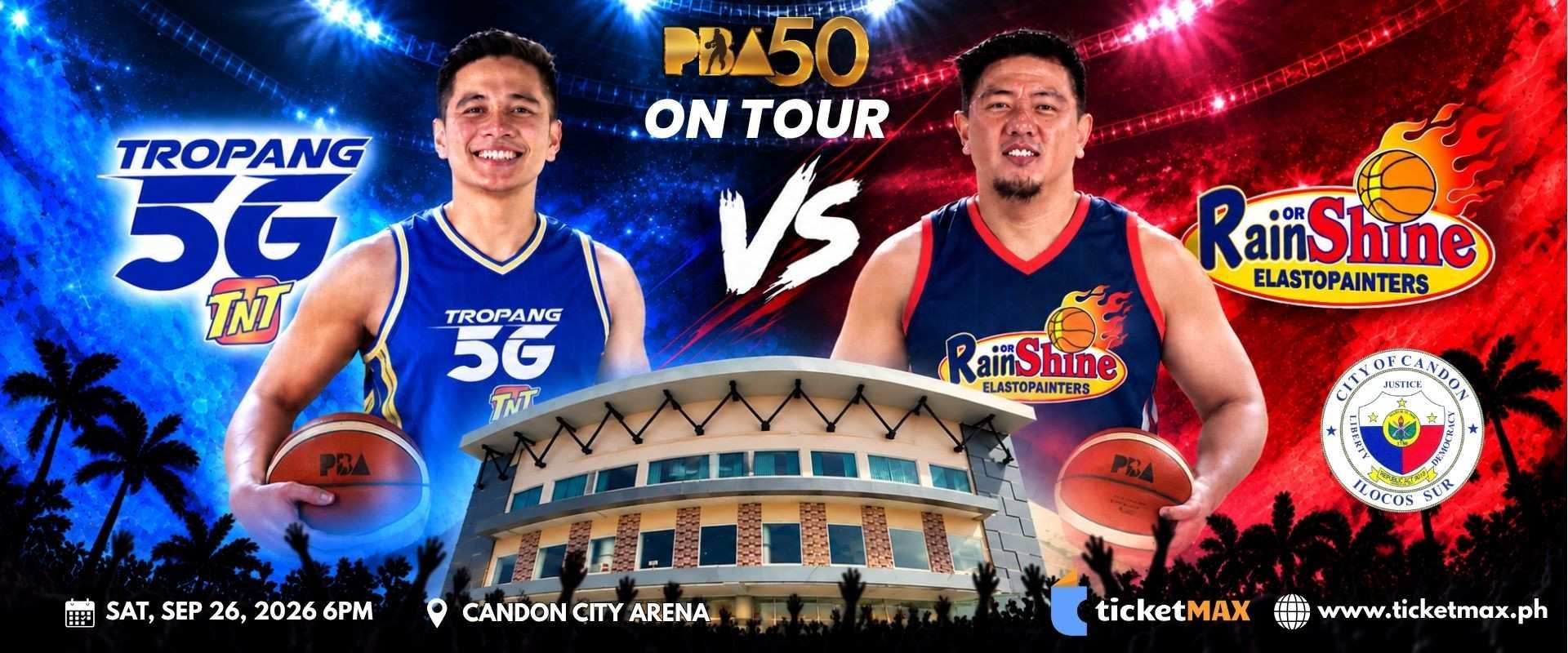 TNT TROPANG 5G vs RAIN OR SHINE ELASTOPAINTERS - PBA50 ON TOUR 2026